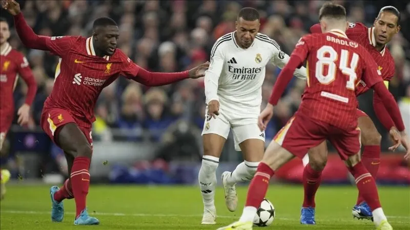 Số liệu thống kê về Liverpool gặp Real Madrid